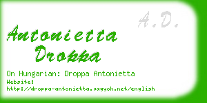 antonietta droppa business card